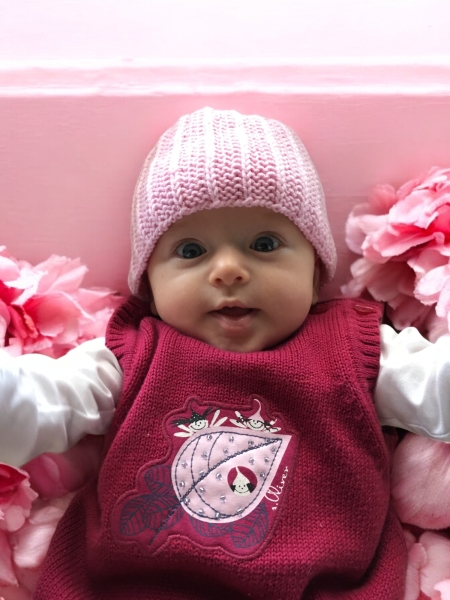 Bio-Babyhaube aus 100 % Bio-Merinowolle, GOTS-zertifiziert, mulesing-frei
